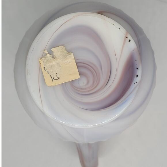 Vintage L.G. Wright 50s Purple White Cherry Glass Jug Pitcher Retro Décor - Picture 7 of 14